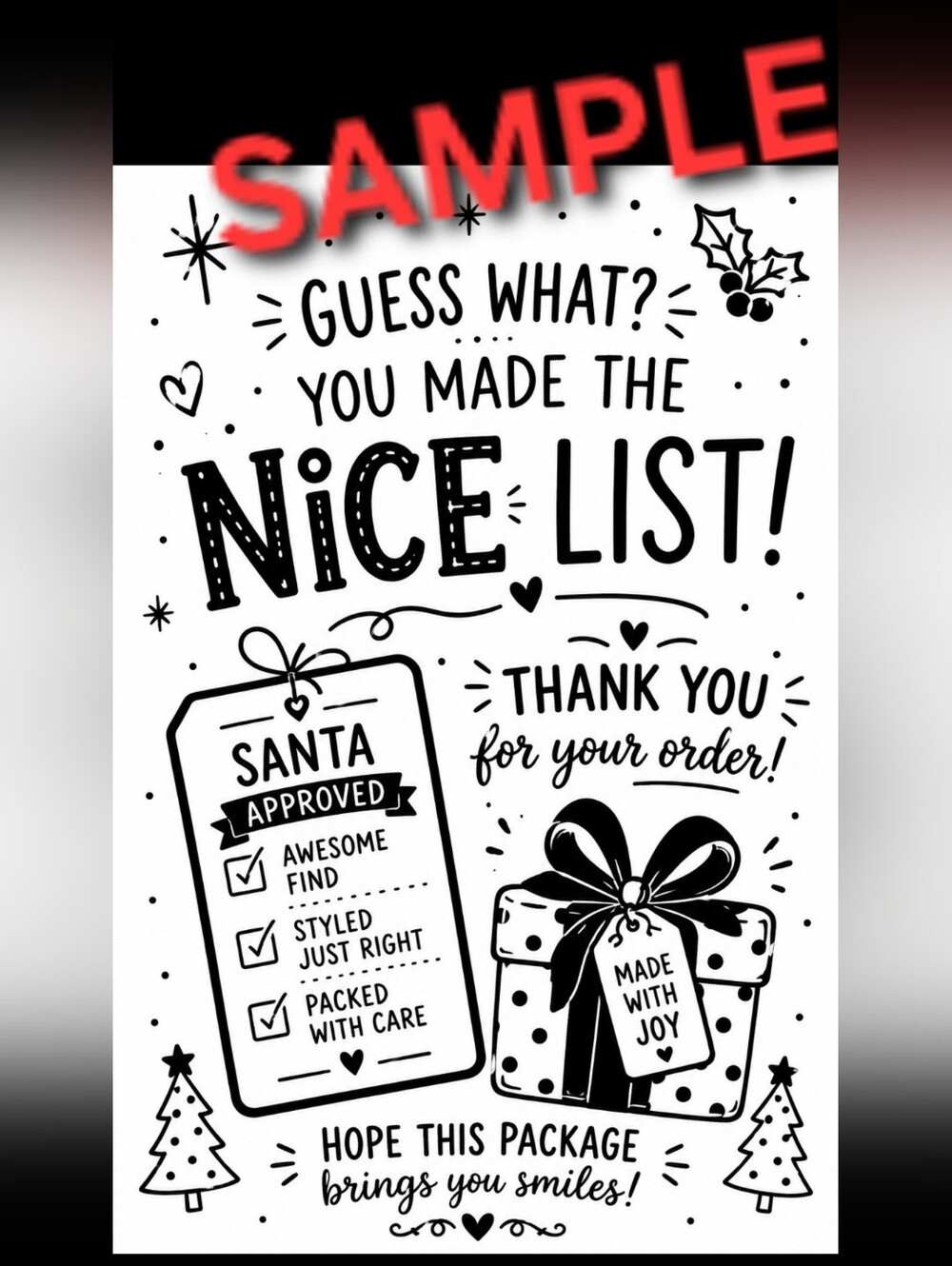 50ct. 4x6 CUSTOM HOLIDAY LABELS
